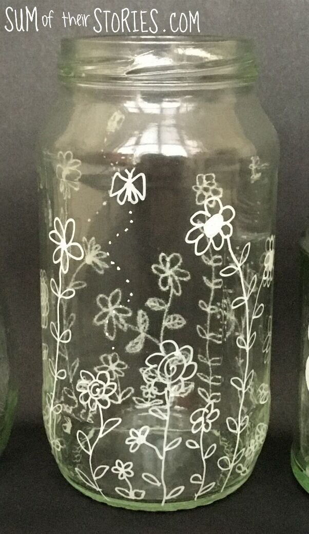 recycled glass jar