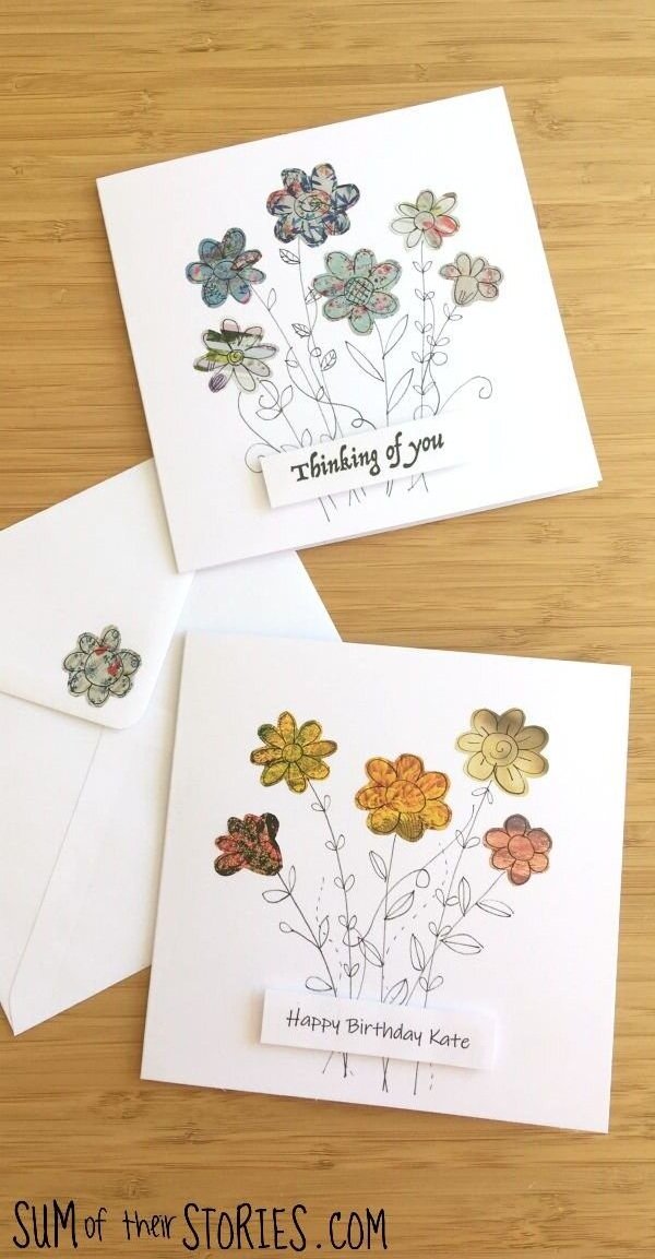 magazine flower cards
