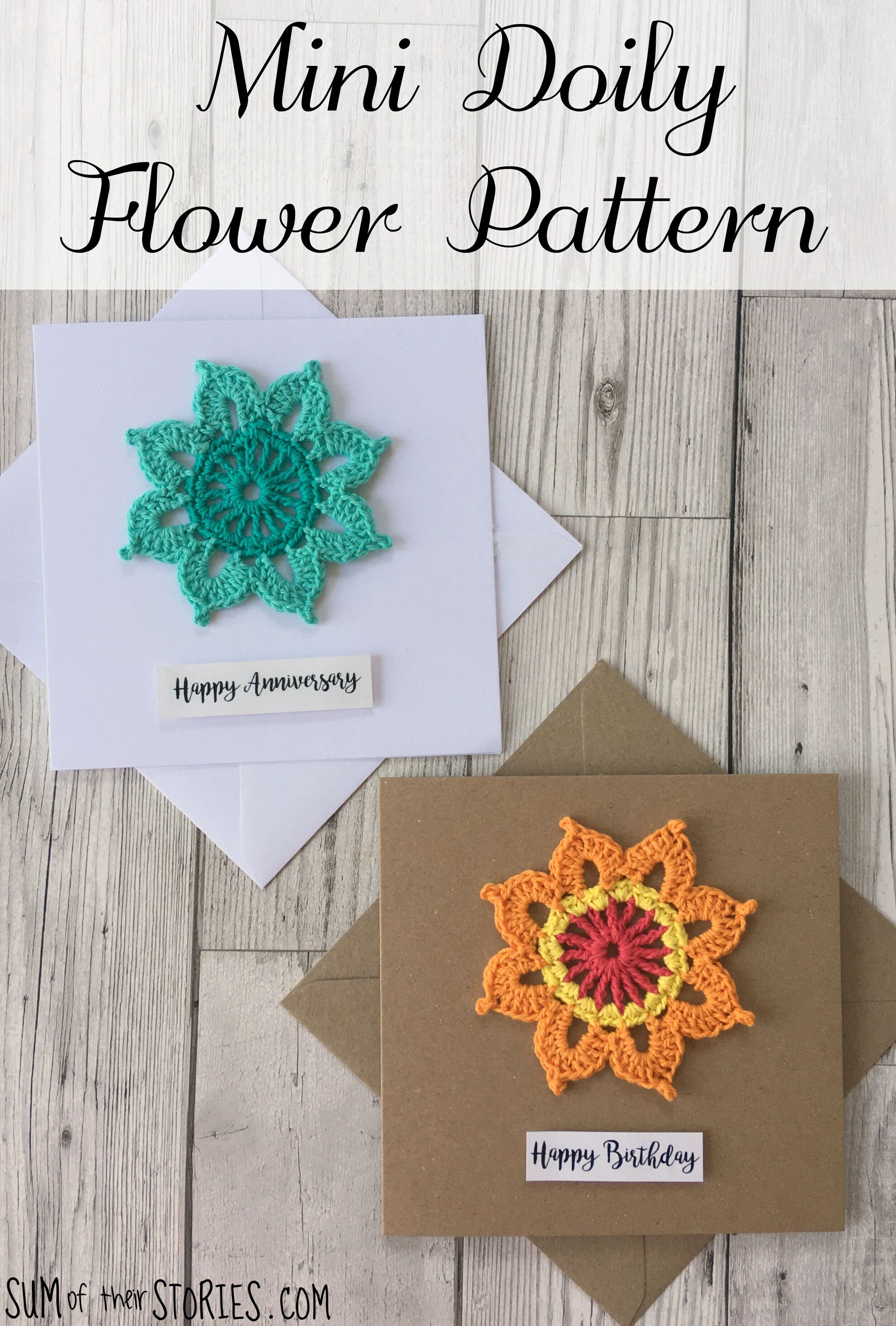 Mini doily flower free crochet pattern