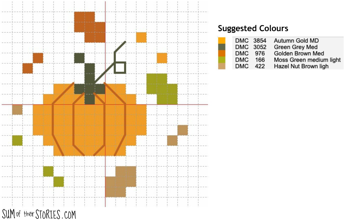Pumpkin Cross Stitch Free Mini Design — Sum of their Stories Craft Blog