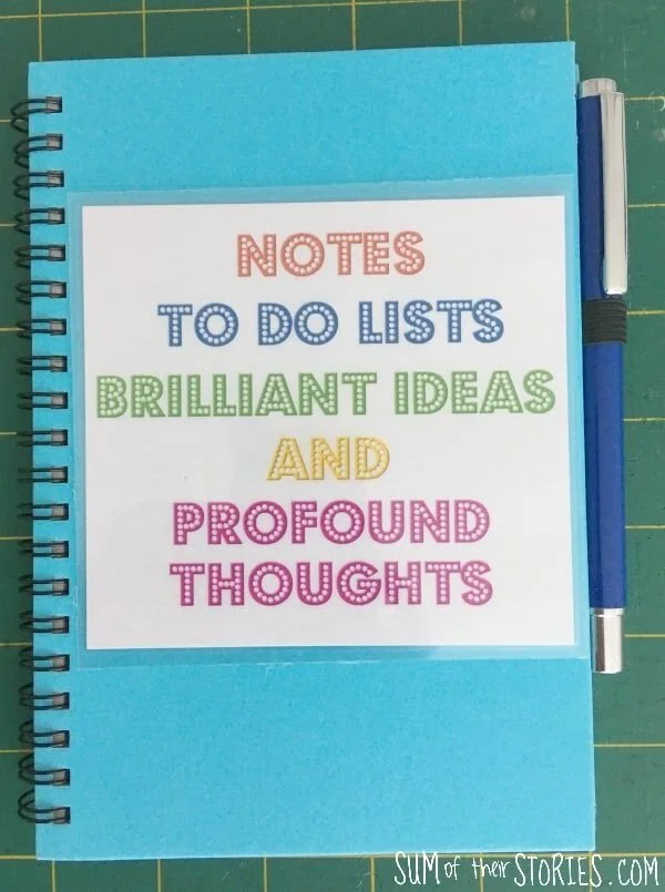 Create Notebook Quote Fun Quote Notebook DIY — Sum of their Stories Craft Blog