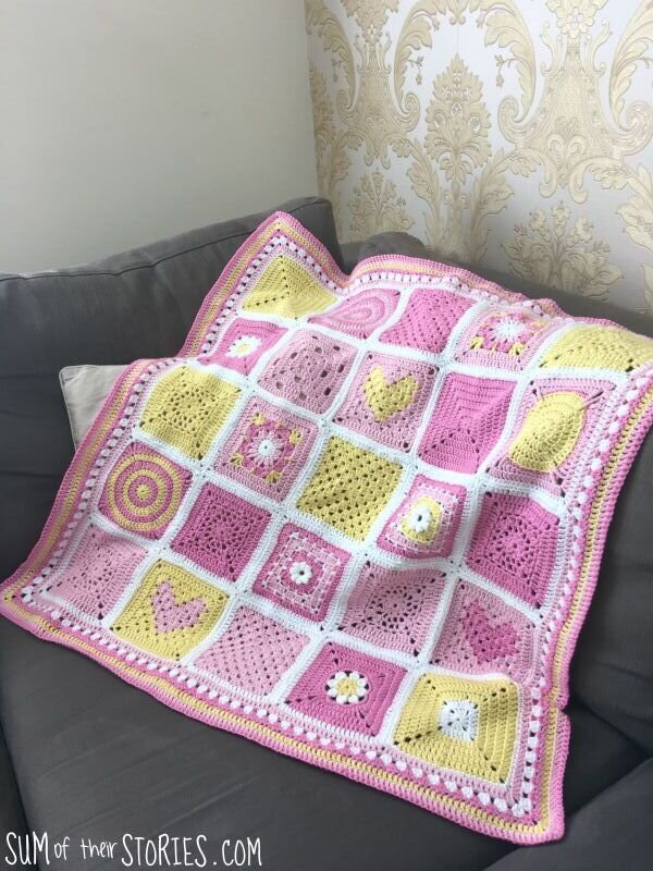 pretty patchwork baby blanket