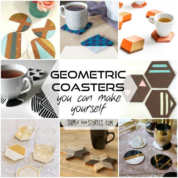 geometric coasters that you can make yourself