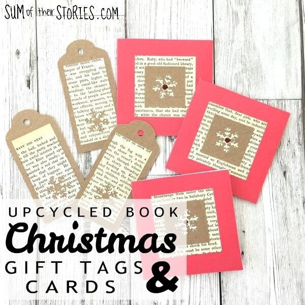 Gift tags from old book pages Upcycling
