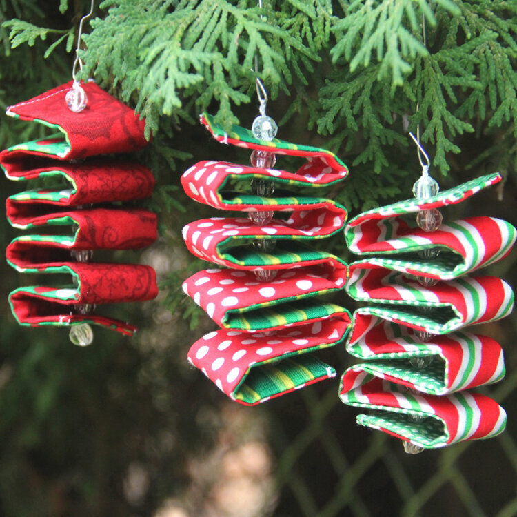 Fabric Ribbon Ornaments