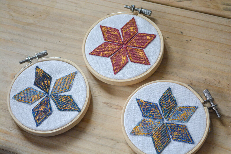 Denim Embroidery Hoop Ornament