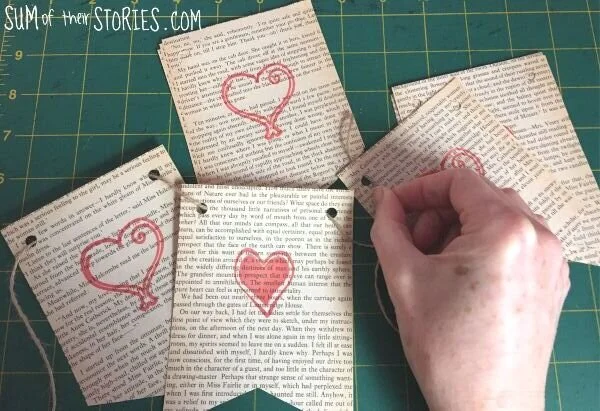 How to make Valentine Book Bunting — Sum of their Stories Craft Blog