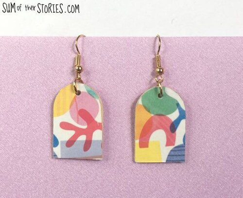 Earrings made from lolly sticks tutorial