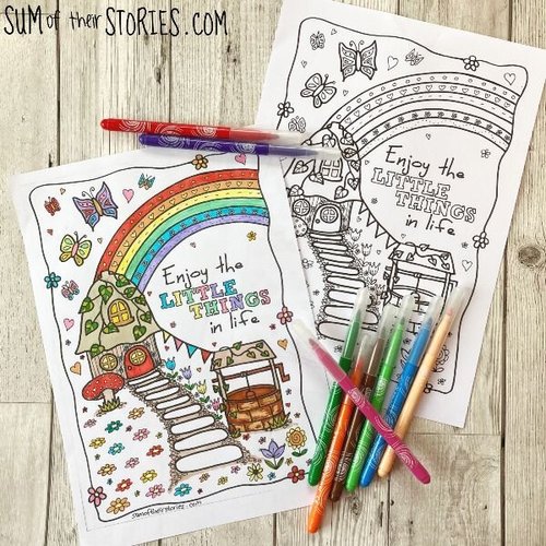 Fairy Garden Free Printable Colouring Page — Sum of their Stories Craft ...