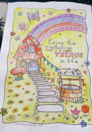 Fairy Garden Free Printable Colouring Page — Sum of their Stories Craft ...