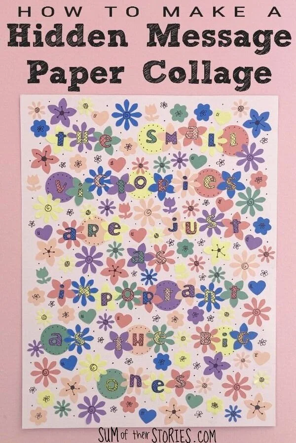 Hidden Message Paper Collage — Sum of their Stories Craft Blog