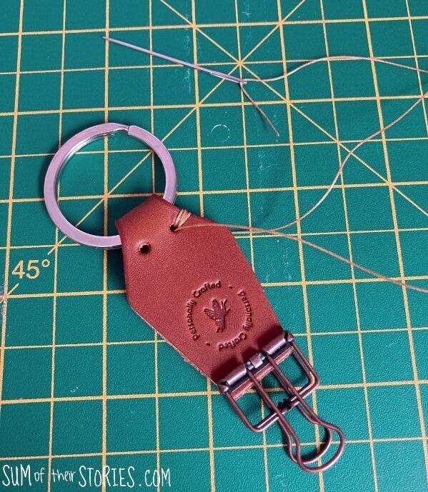Sewing a leather key ring kit