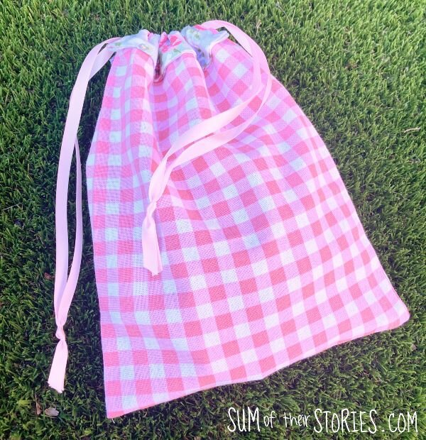 How to make an unlined drawstring bag