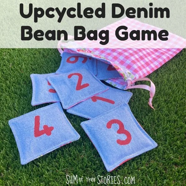 Upcycled Denim Bean Bag Game