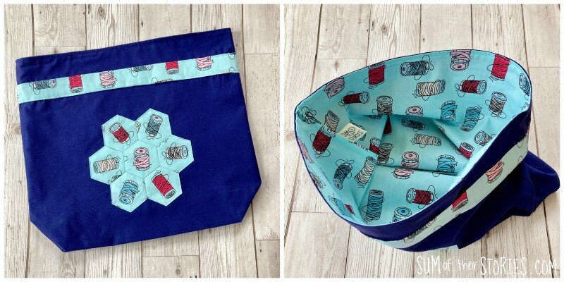 A simple bag tutorial, with a cotton reel print fabric