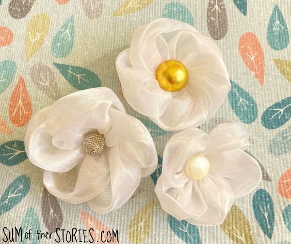 easy to make organza flowers