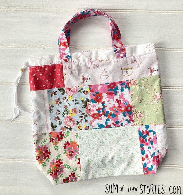 Patchwork project bag sewing tutorial