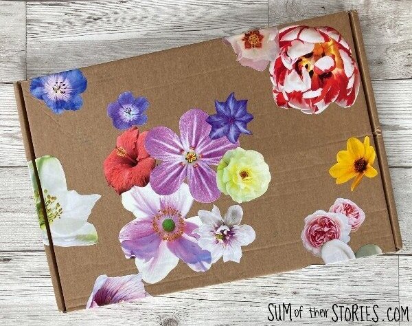 paper flower covered gift box tutorial