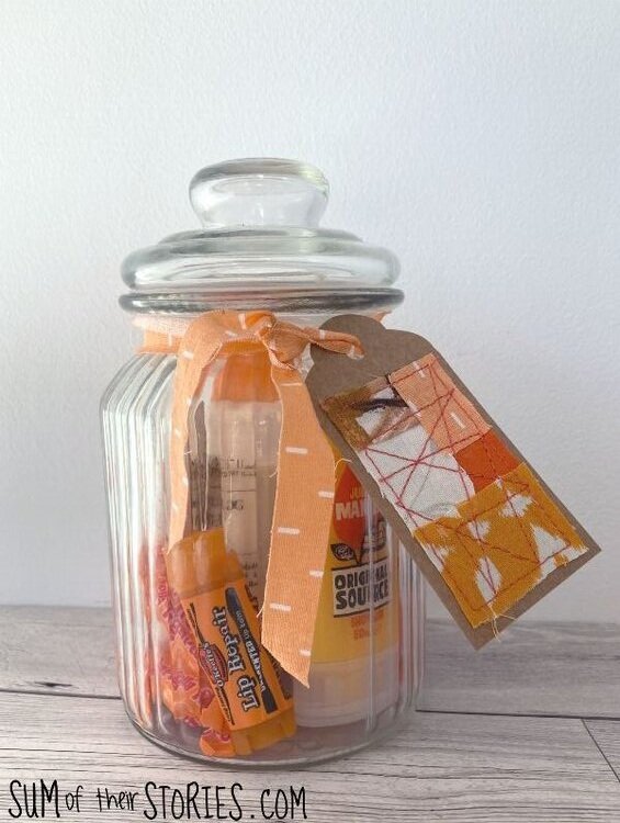 Autumn themed gift jar and tag