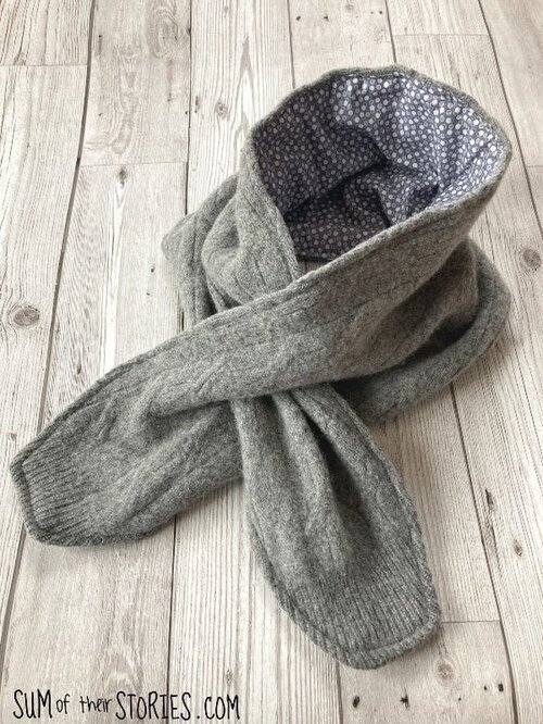 How to Make an Upcycled Scarflette — Sum of their Stories Craft Blog