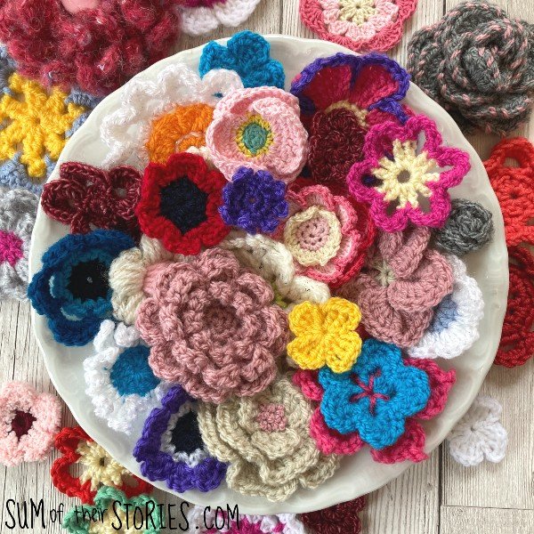 Handmade Crochet Flower Hair Ring Crochet Hair Rope Knitted - Temu