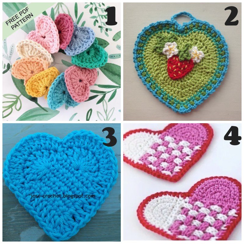 My Favourite Crochet and Knitted Heart Patterns — Sum of their Stories  Craft Blog