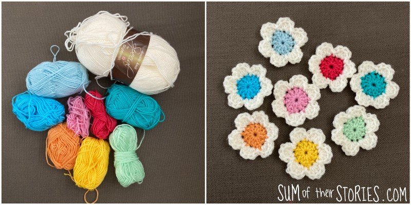 How to make a simple flower crochet garland — Sum of their Stories