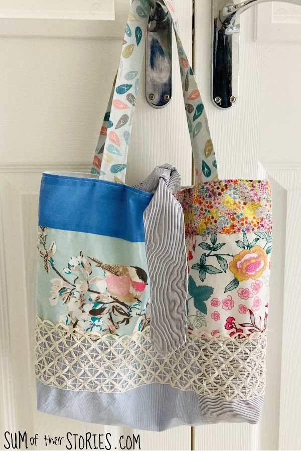 How to make a Pretty Tote Bag with Vintage Linen and Lace — Sum of ...
