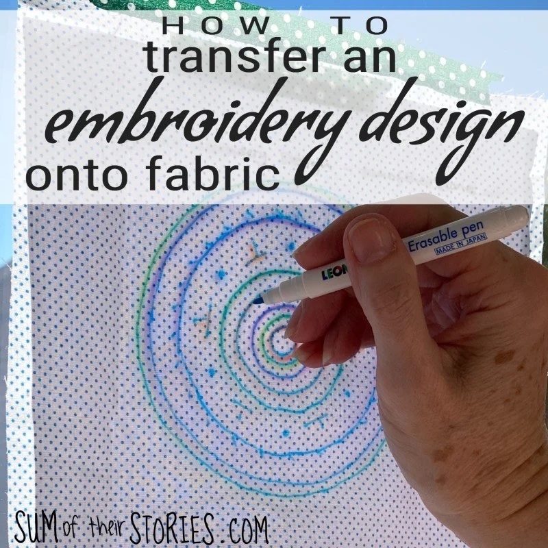 How to transfer an embroidery design onto fabric