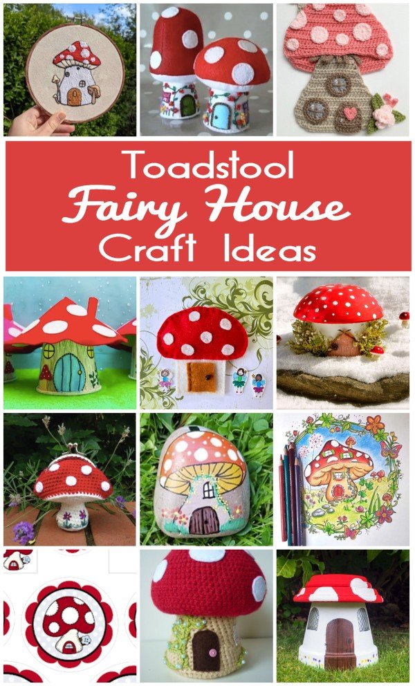 A collection of red cap toadstool style craft ideas