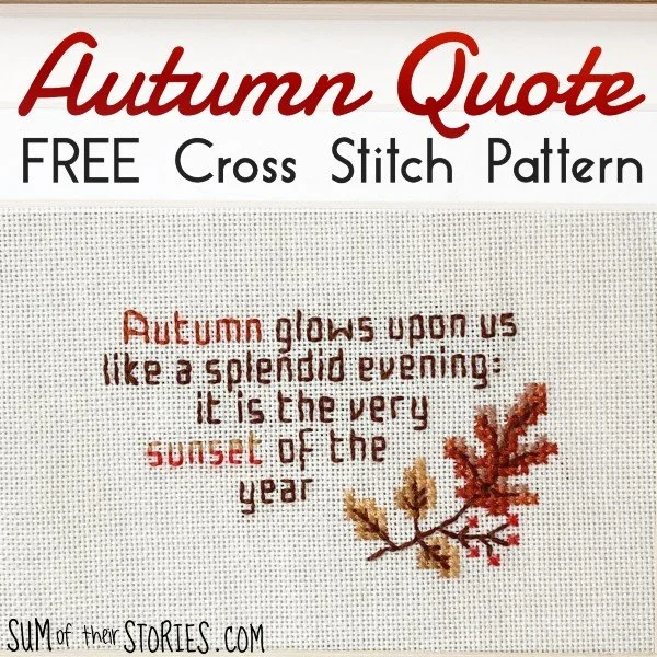 Autumn Quote Free Cross Stitch Pattern