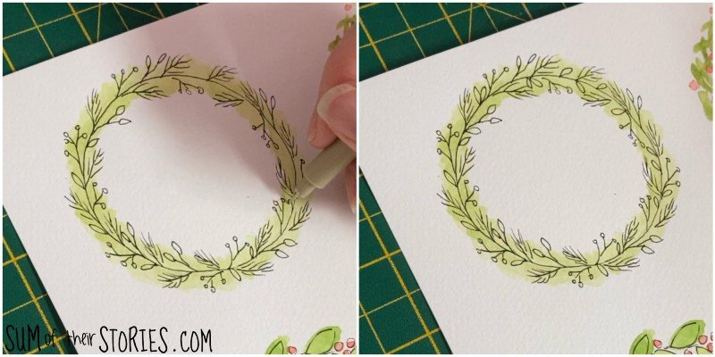 How to draw a simple christmas wreath