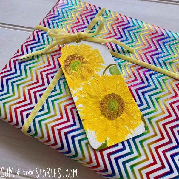 Upcycling Old Paintings into Gift Tags