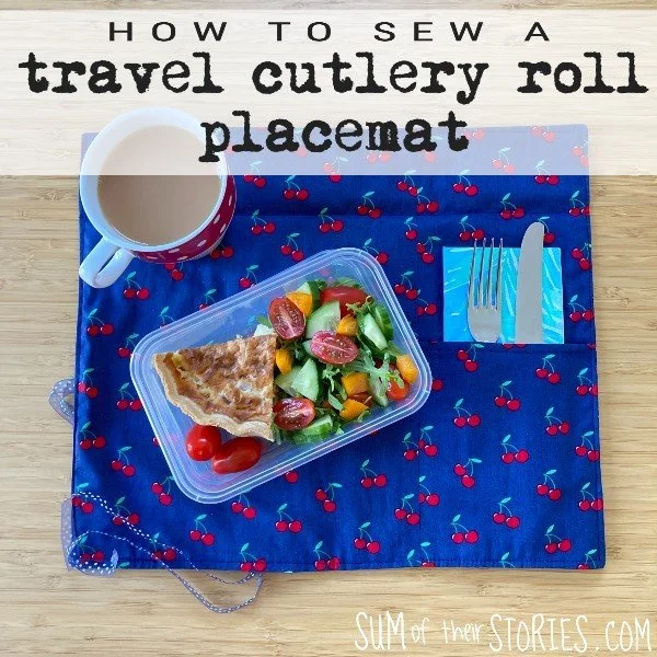 How to sew a handy travel cutlery roll placemat