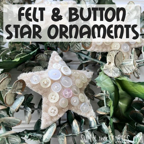 Felt and Button Star Christmas Ornaments