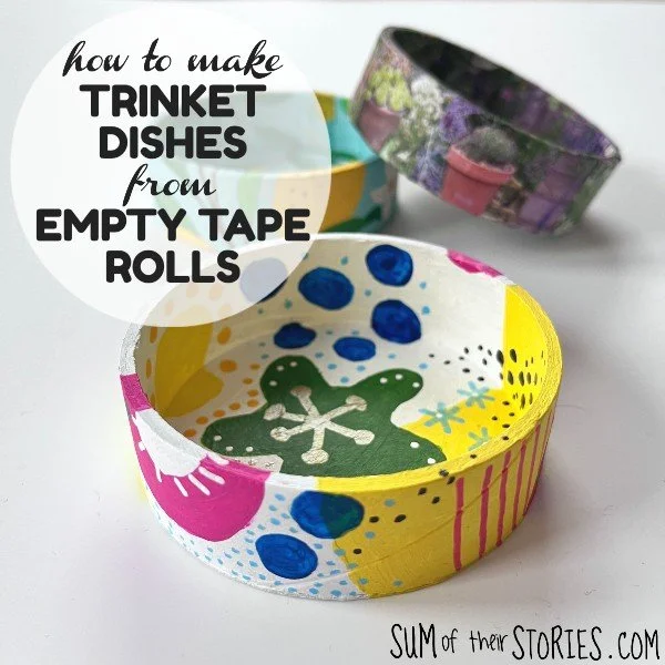 How to make trinket dishes from empty tape rolls