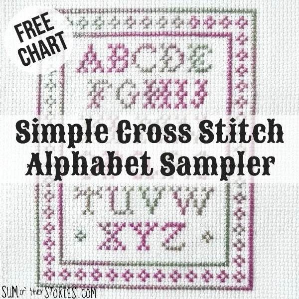 Simple Cross Stitch Alphabet Pattern and tips for using variegated threads