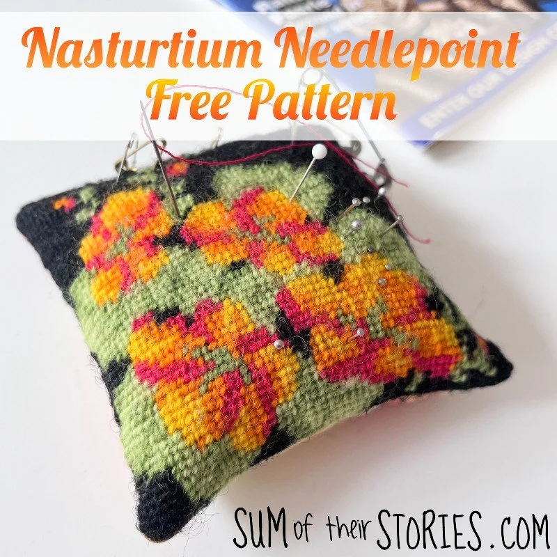 Nasturtium Needlepoint Free Pattern