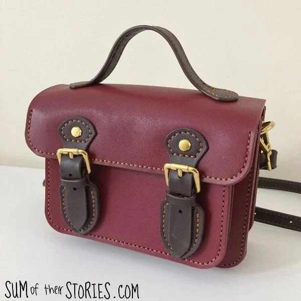  small satchel style leather bag made from a kit 