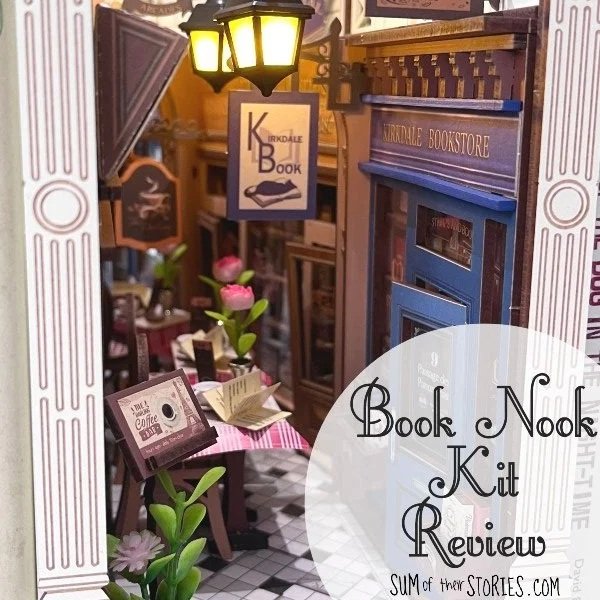  close up view inside a parisian street book nook 