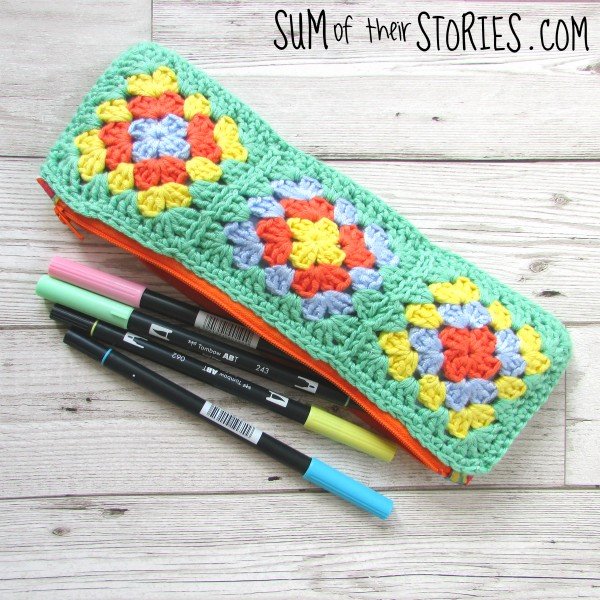 how to crochet a pencil case/pouch of ANY size (folklore cardigan