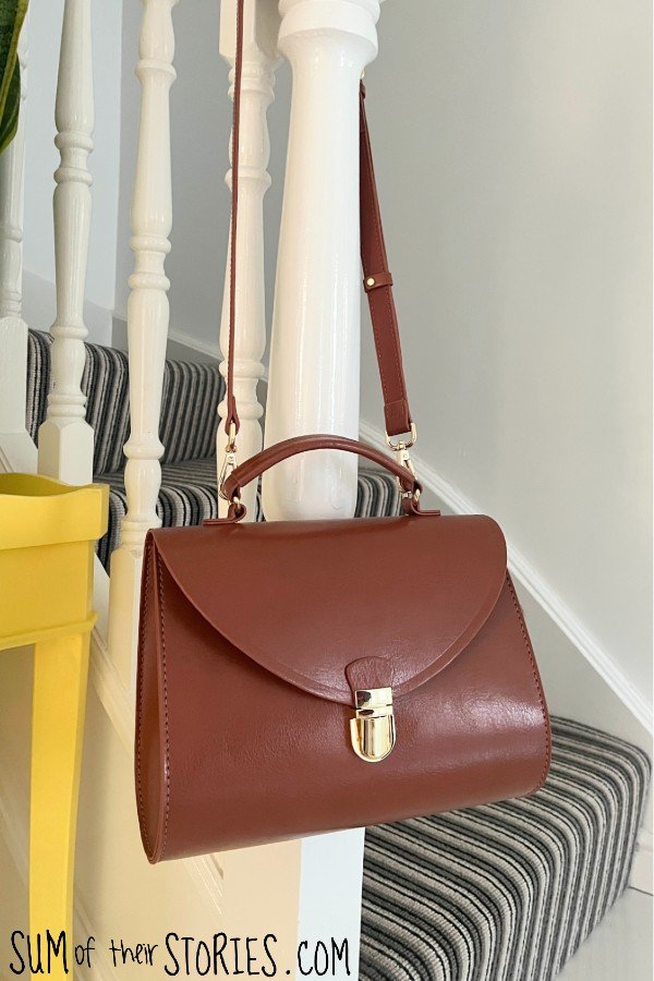 finished leather bag made from a kit