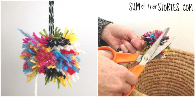 DIY Mini Yarn Pom Poms - Sew Historically