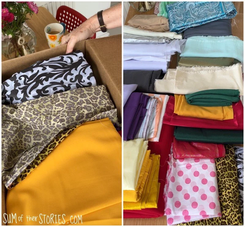 unboxing a fabric scrap box from fabric wholesale direct