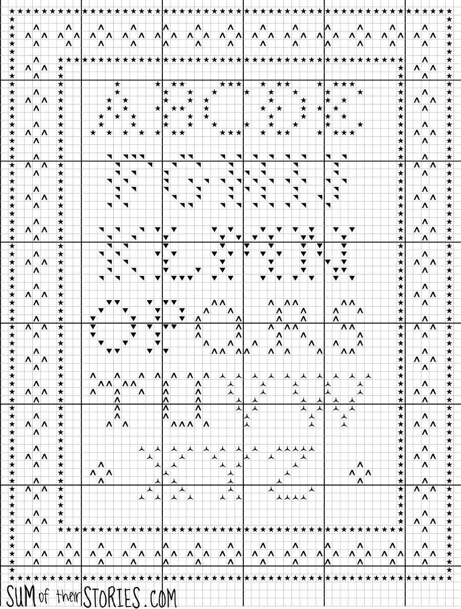 simple cross stitch alphabet symbol chart