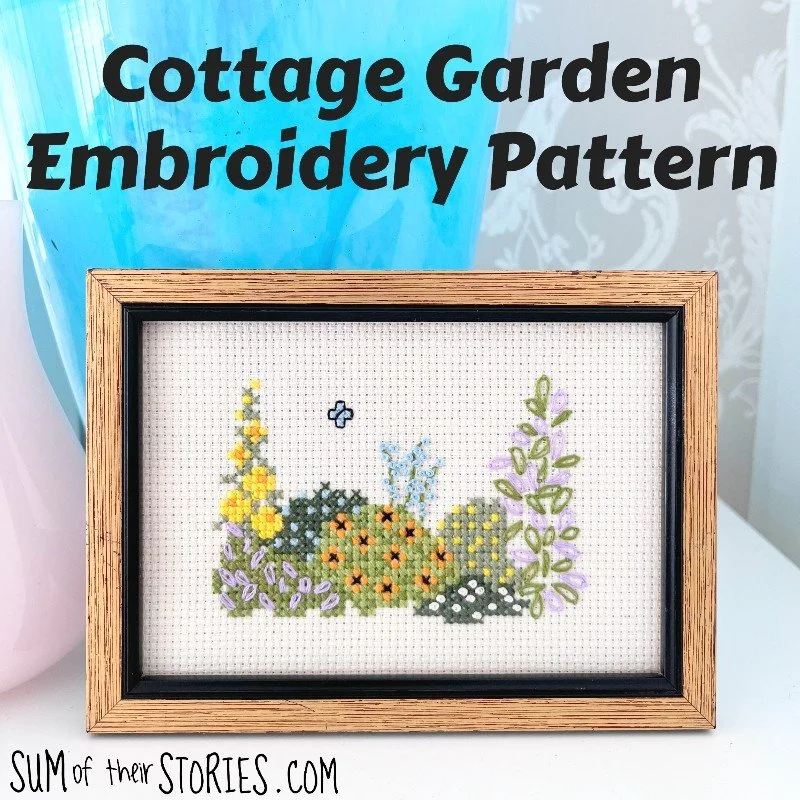 cottage garden embroidery pattern