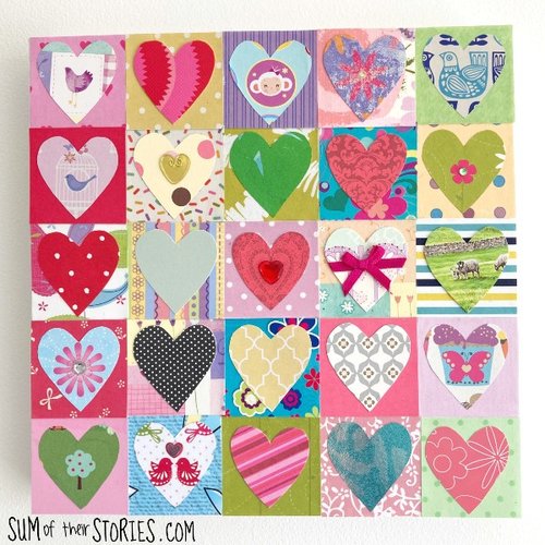 Recycled Paper Heart Cutouts With Sequins for Valentines, Paper Craft,  Scrapbooking, Collage, Embellishment, Parties, Weddings 