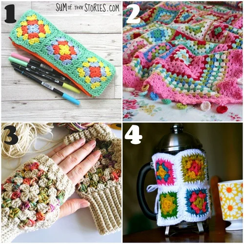 Square Projects Brilliant things to make with Granny Squares โ Sum of their Stories ...