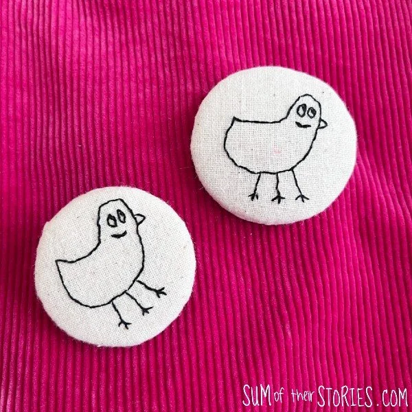 silly duck drawig from the other bennet sister embroidered badge DIY
