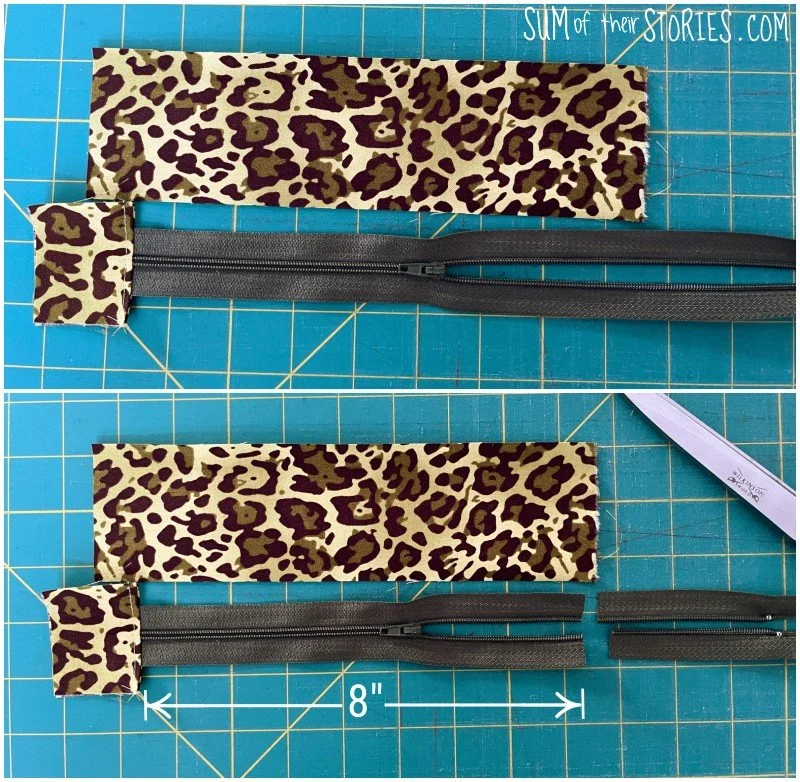 cutting of zip to the right length